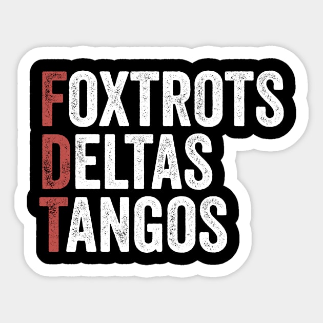 Foxtrot-Delta-Tango Sticker by ArtistTee ⭐⭐⭐⭐⭐